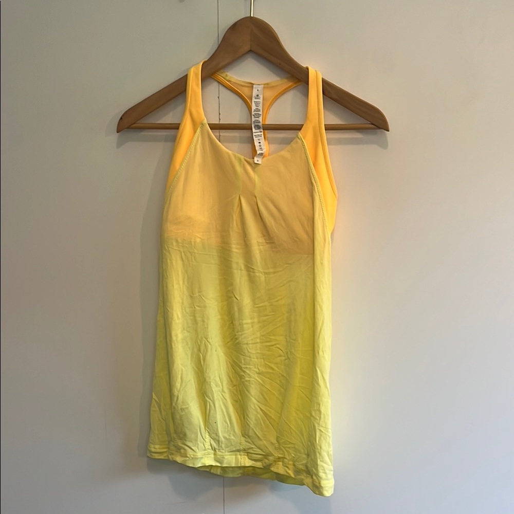 Lululemon Athletica Gold Sleeveless Tank Top
